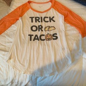 Zoe+ Liv trick or tacos Halloween shirt
